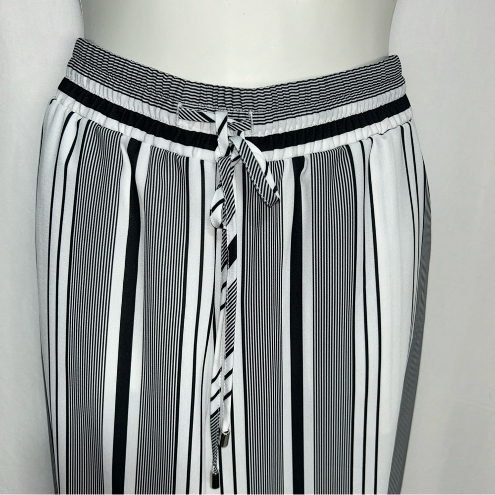 Joan Vass Wide Leg Striped Pants - Picture 3 of 8